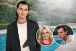 Gavin Rossdale pictured beside a swimming pool in a landscape feature image referencing his sweet memories of living near Britney Spears.