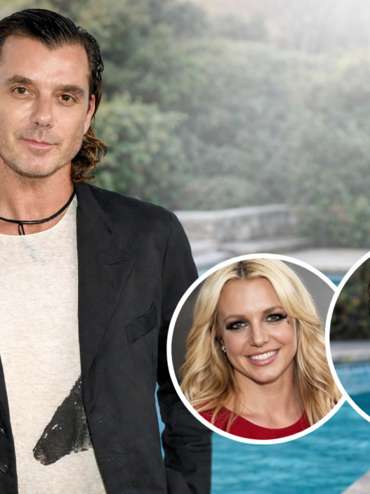 Gavin Rossdale pictured beside a swimming pool in a landscape feature image referencing his sweet memories of living near Britney Spears.
