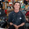 Gavin Rossdale performing with Bush during their Tiny Desk concert.