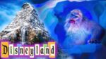 Banner image showing a snow-capped mountain with a blue, furry creature and the Disneyland logo in colorful blocks, suggesting a theme park promo