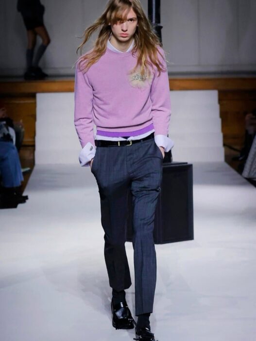 Look from Kent & Curwen’s nocturnal‑themed Fall 2026 runway.