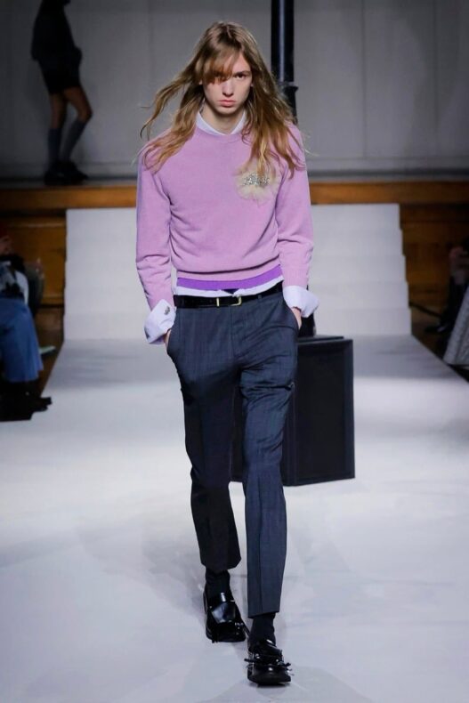 Look from Kent & Curwen’s nocturnal‑themed Fall 2026 runway.