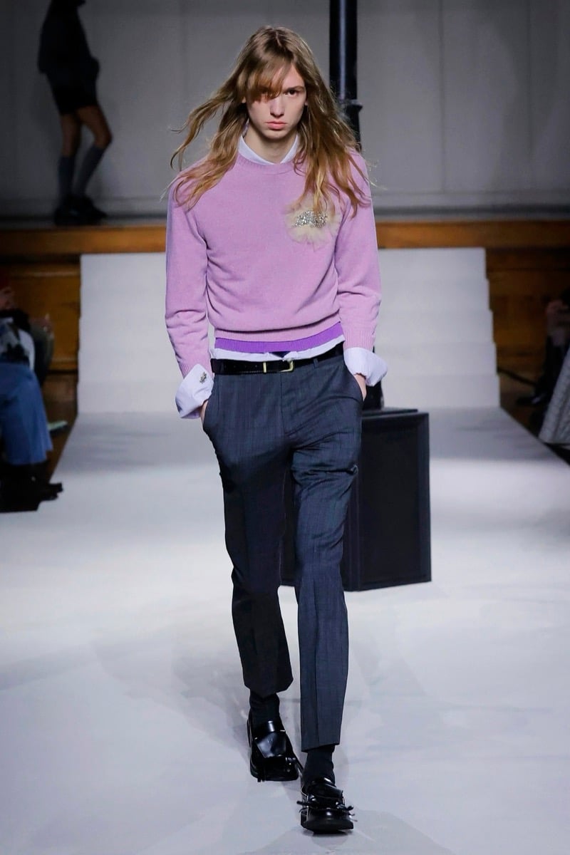 Look from Kent & Curwen’s nocturnal‑themed Fall 2026 runway.