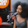 flowerovlove performing “breaking news” live on the Wish 107.5 Bus.