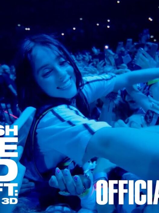 Billie Eilish in the second trailer for her James Cameron‑directed concert film.