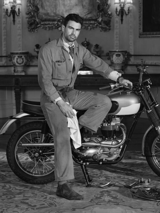 Theo James in Church’s S/S 2026 campaign photographed by Phil Poynter.