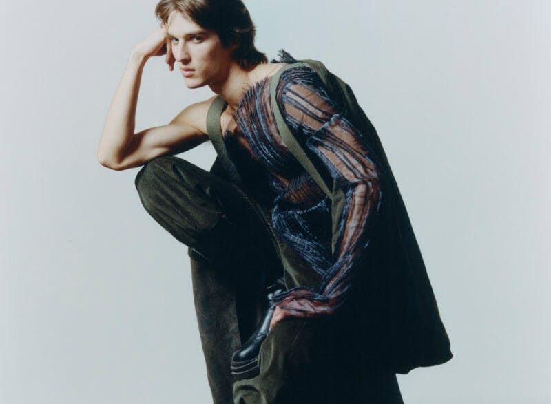 Aleksandr Blinov photographed by Laura Blanco in a moody, sculptural editorial.