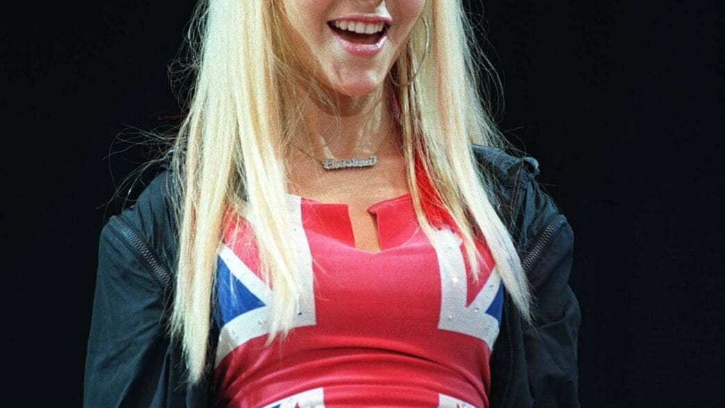 Christina Aguilera performing in the rain at London’s Party in the Park festival.
