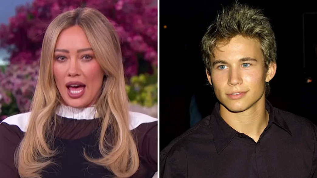 Hilary Duff discussing her teen‑idol crush Jonathan Taylor Thomas on The Jennifer Hudson Show.