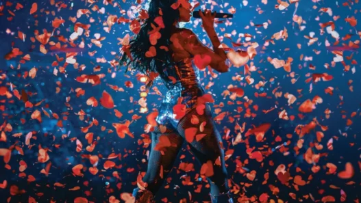 Dua Lipa performing during her Radical Optimism Tour in Mexico City.