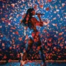 Dua Lipa performing during her Radical Optimism Tour in Mexico City.