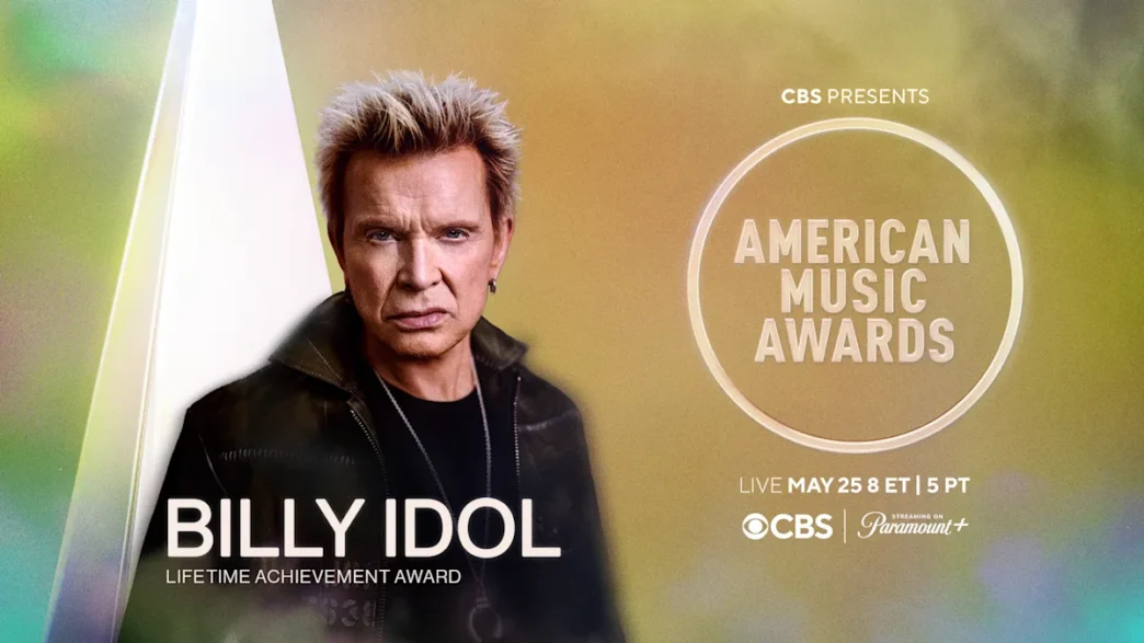 Billy Idol performing onstage ahead of receiving the Lifetime Achievement Award at the 2026 American Music Awards.