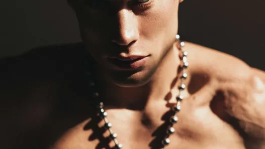 Portrait of model Lucas Tornquist photographed by José Indart for MMSCENE Style Stories.