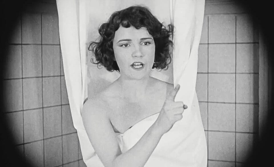 Sybil Seely and Buster Keaton in a scene from the 1920 silent film One Week.