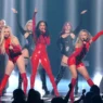 The Pussycat Dolls trio performing their AMAs medley with Busta Rhymes joining them onstage for “Don’t Cha.”