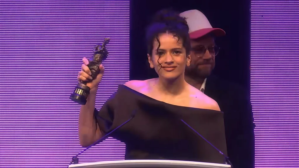 ROSALÍA onstage at The Ivors 2026 for International Songwriter of the Year