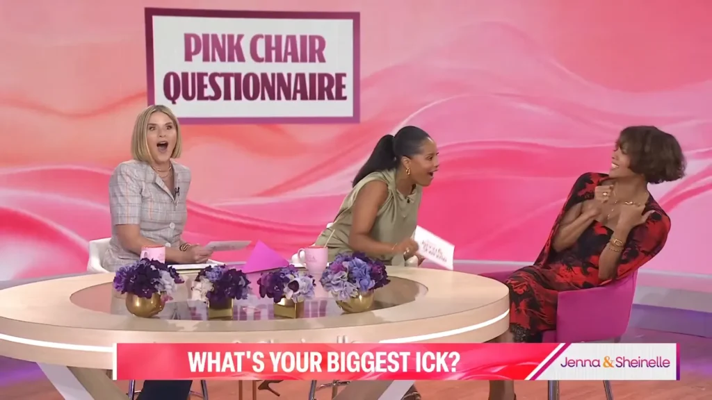 Halle Berry laughing on TODAY with Jenna Bush Hager and Sheinelle Jones after mishearing a question
