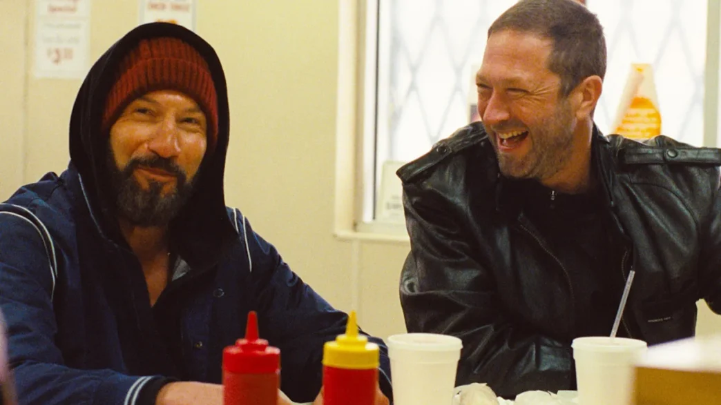 Ebon Moss‑Bachrach and Jon Bernthal in The Bear prequel episode “Gary.”