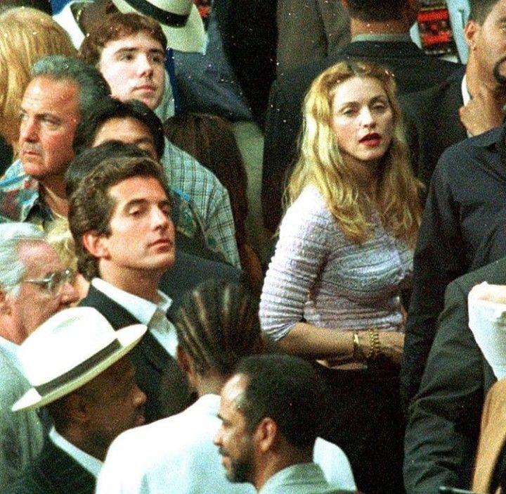 Madonna and John F. Kennedy Jr. during their brief late 1980s connection