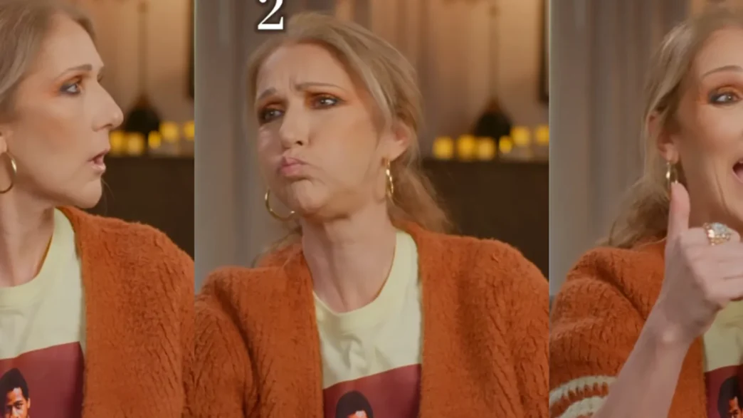Céline Dion attempting to communicate with Siri using different accents