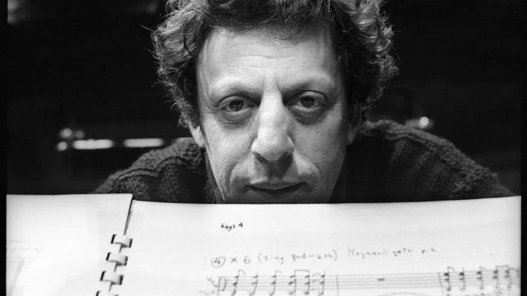 Philip Glass portrait for his 90th birthday celebration season