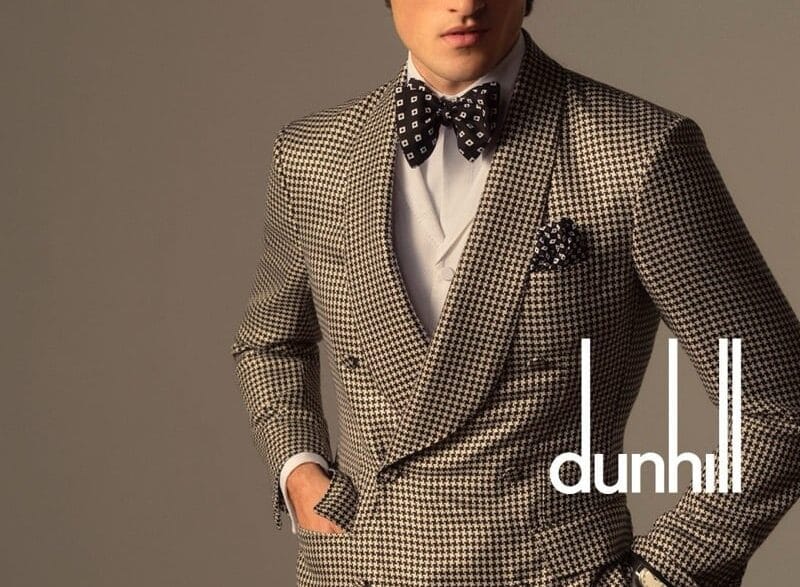 Adam Sattrup wearing tailored looks in Dunhill’s Spring 2026 campaign photographed by Ethan James Green.