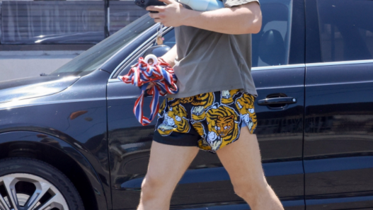 Knox Jolie-Pitt with bright orange hair after Muay Thai class in Los Angeles