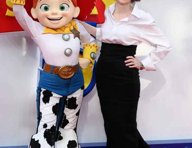 Joan Cusack attending the Toy Story 5 red carpet premiere in London