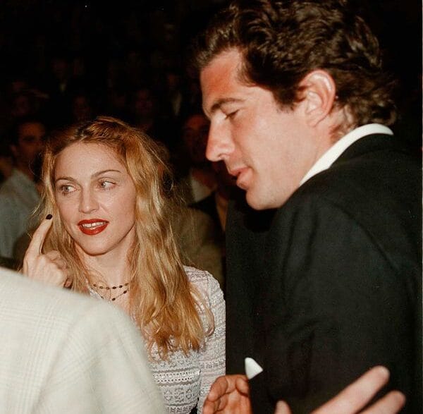 Madonna and John F. Kennedy Jr. during their brief late 1980s connection