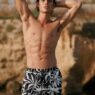 Louis Baines modeling Marc O’Polo’s Summer 2026 beachwear collection photographed by Zelinda Zanichelli.