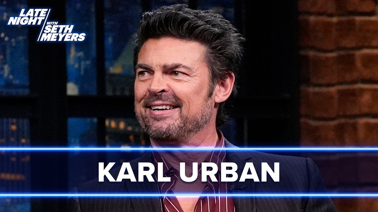 Karl Urban appearing on Late Night with Seth Meyers discussing Mortal Kombat II and The Boys.