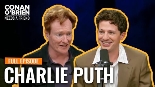 Charlie Puth speaking with Conan O’Brien during his appearance on the “Conan O’Brien Needs A Friend” podcast.