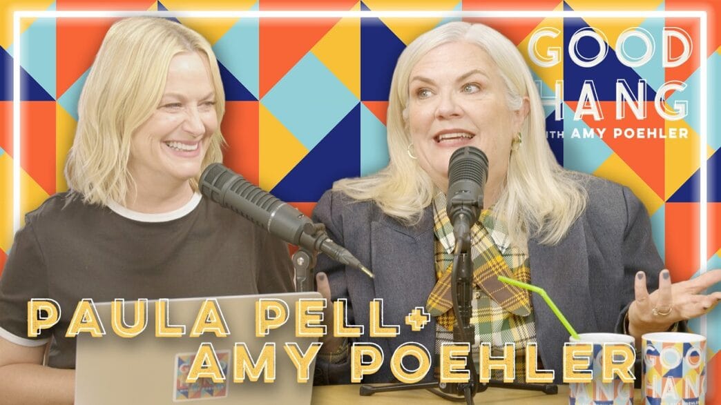 Paula Pell appearing on the podcast Good Hang with Amy Poehler.