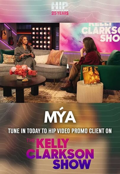 Mýa appearing on The Kelly Clarkson Show discussing her new album “Retrospect”
