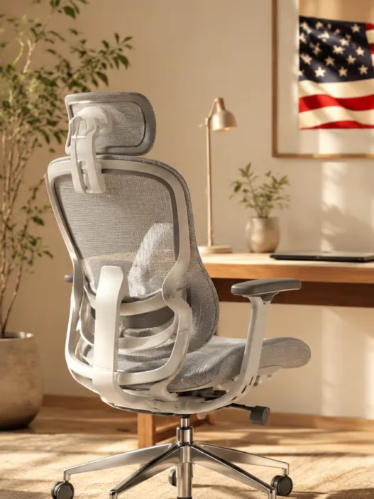 Sihoo ergonomic chair in a modern home office setup for posture support and work-from-home comfort