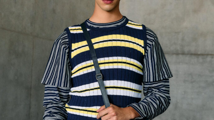 David Catalán Spring/Summer 2027 CRISIS look presented at the RUN x ANDAM Showroom in Paris