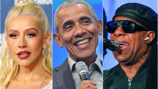Obama Presidential Center Opening Ceremony performer lineup graphic featuring Bruce Springsteen, Christina Aguilera, Stevie Wonder and more