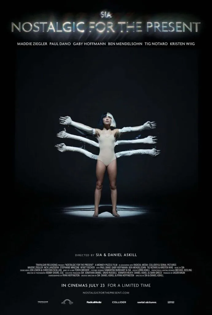Sia Nostalgic for the Present theatrical poster for the July 23 cinema release