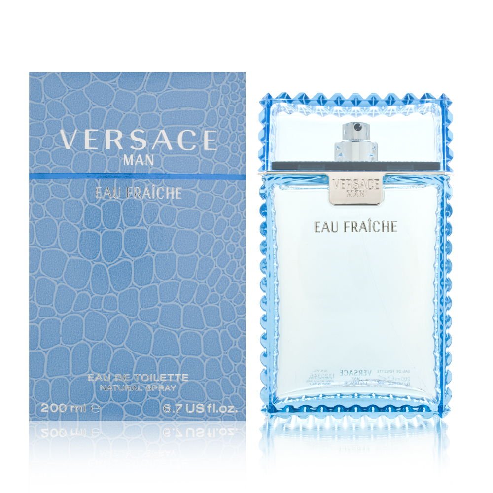 Versace Man Eau Fraîche Eau de Toilette bottle and branded presentation box.