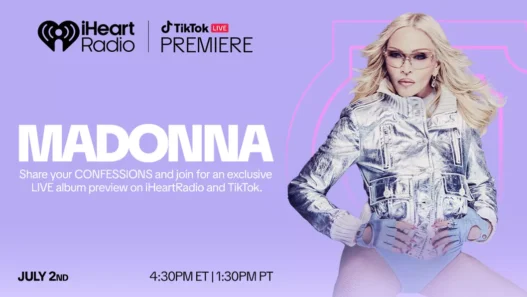 Madonna Confessions II iHeartRadio and TikTok LIVE premiere announcement