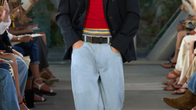 AMI Paris Spring/Summer 2027 runway look featuring relaxed menswear styling