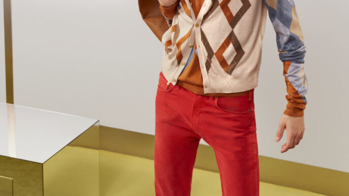 Acne Studios Spring Summer 2027 menswear look by Jonny Johansson at Paris Fashion Week.