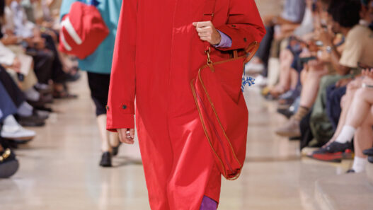 AURALEE Spring Summer 2027 runway look from Paris Fashion Week.