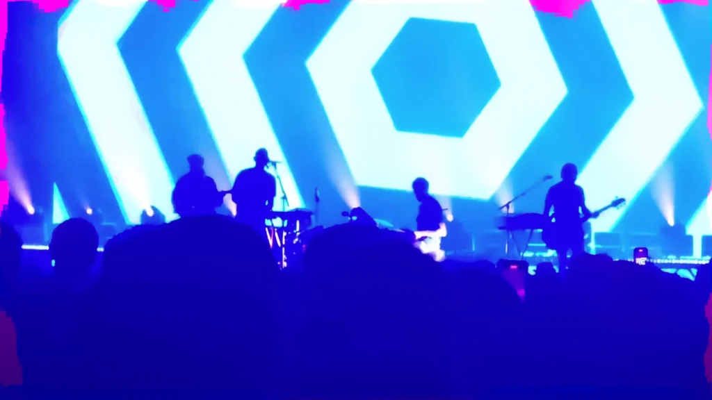 Caribou performing live at Shrine Expo Hall in Los Angeles