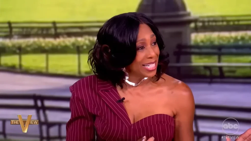 Dawnn Lewis smiles while discussing her return to A Different World on The View