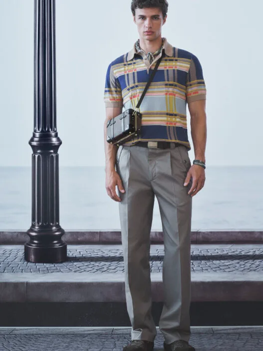 ETRO Spring/Summer 2027 menswear collection featuring paisley, archive prints and relaxed tailoring.