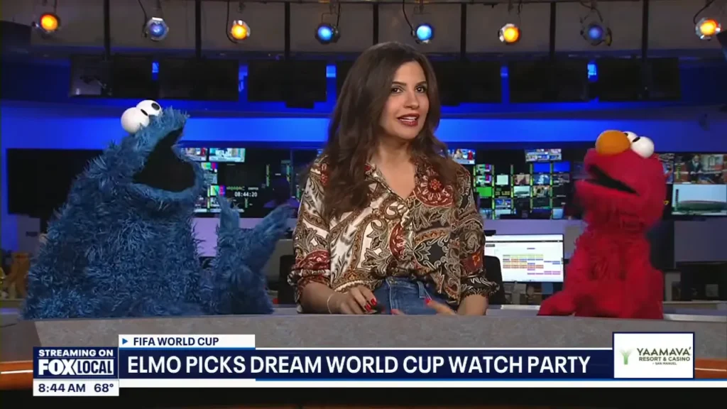 Cookie Monster and Elmo chat with the FOX 11 Los Angeles team about the World Cup