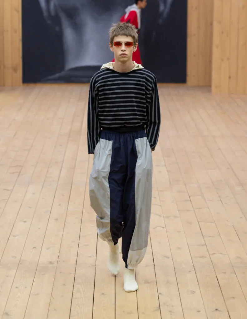 Gosha Rubchinskiy Summer 2027 Look 027 photographed from the runway presentation