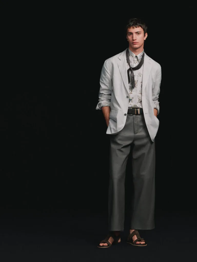 Hermès Spring Summer 2027 menswear look photographed for the collection lookbook