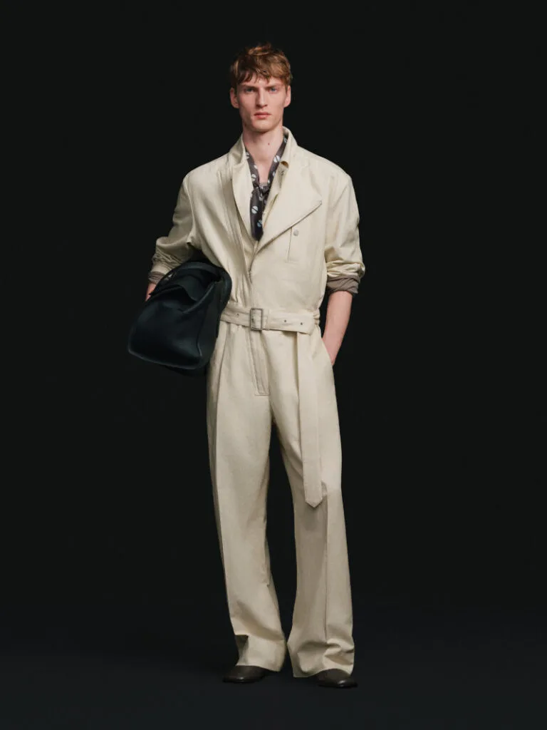 Hermès Spring Summer 2027 menswear look with refined summer tailoring